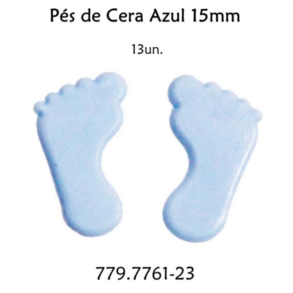 Pés Cera Azul 15mm 13Pares