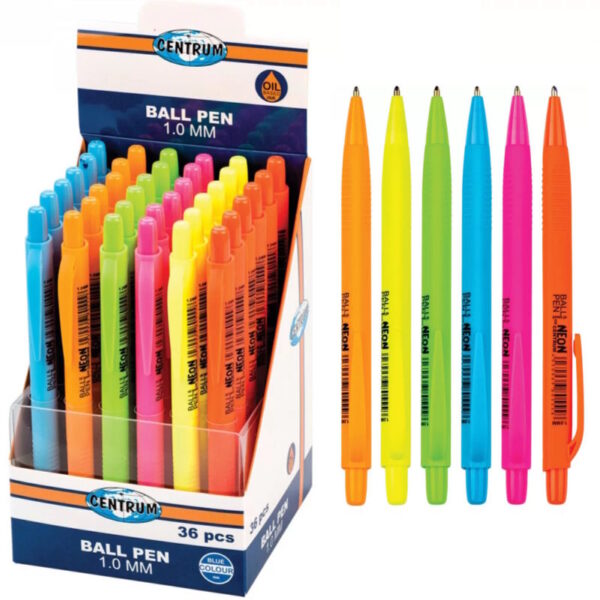 Esferográfica Neon Oil Ink Blue 1.0mm Exp. 36un.