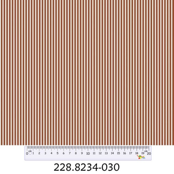 Tecido Algodão Riscas Branco / Vermelho Cl. 1,40Mts.