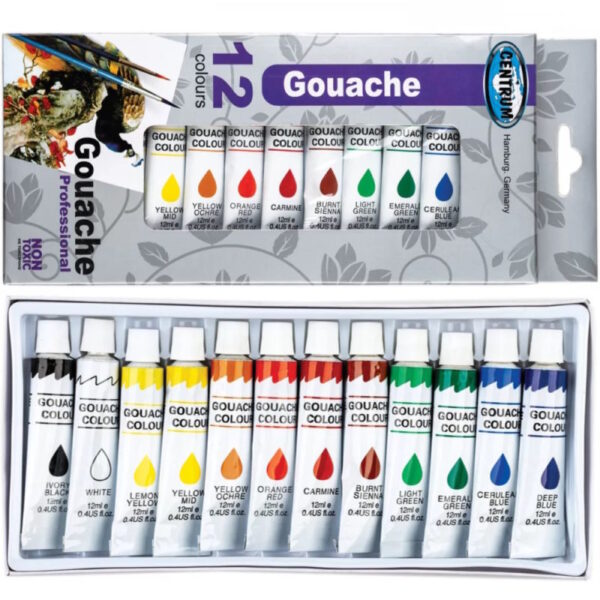 Gouache Tubo Metal 12x12ml.