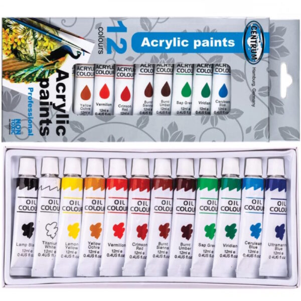 Tinta Acrílica 12x12ml.