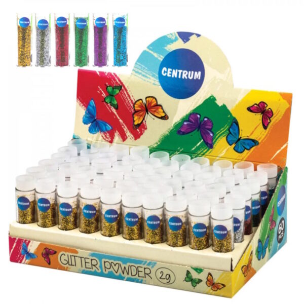 Glitter 6 Cores Exp. c/ 60 Tubos 2gr.