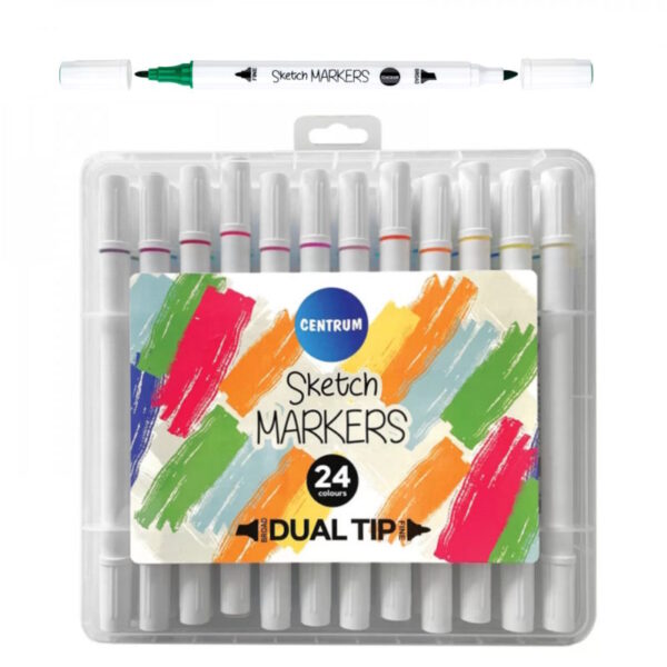 Marcadores Dupla Ponta - Box 24un.