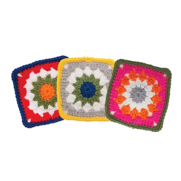 Quadrados Crochê 9x9cm - 3un.