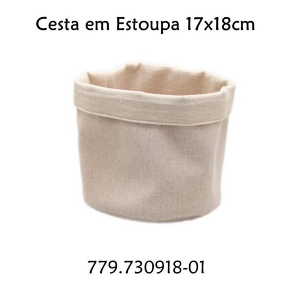 Cesta Estoupa Linho 17x18cm