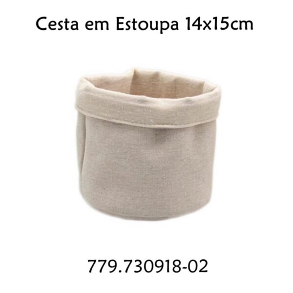 Cesta Estoupa Linho 14x15cm