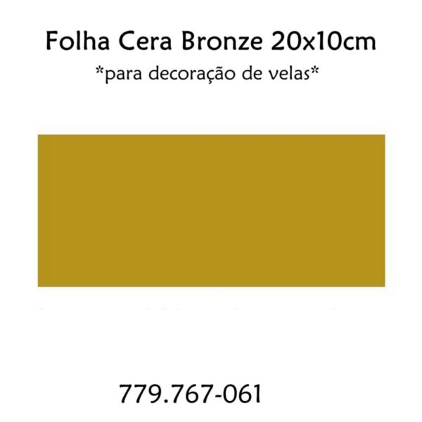 Folha Cera Bronze 20x10cm