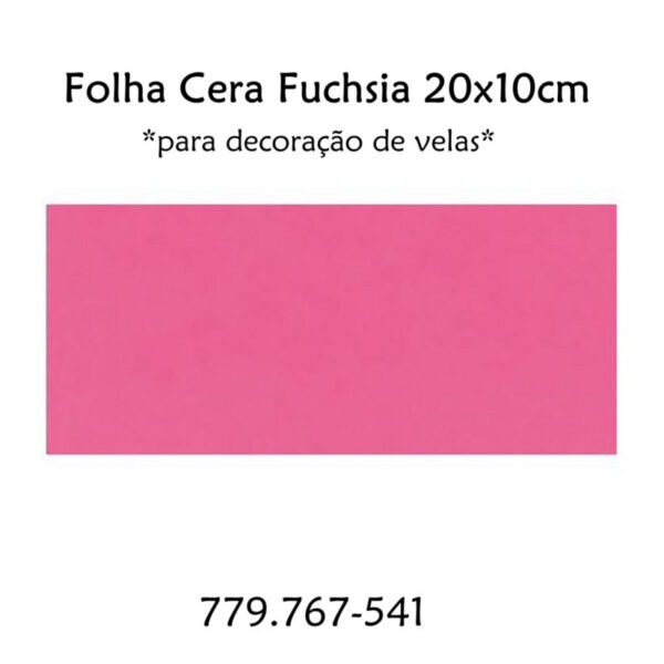Folha Cera Pink 20x10cm