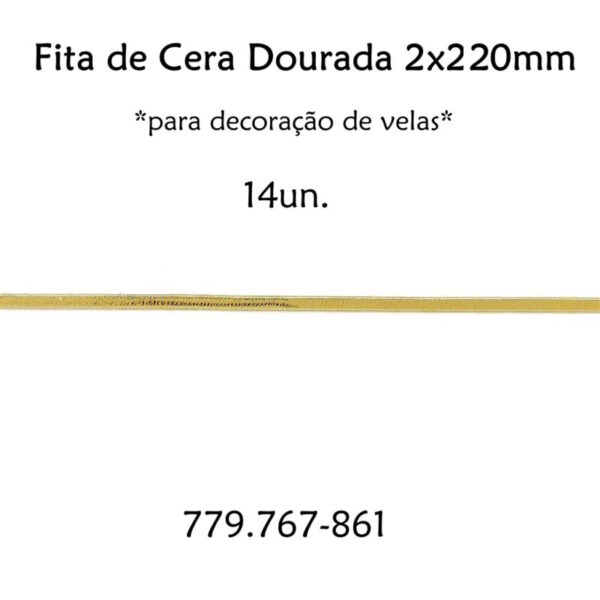 Tira de Cera Ouro 2x220mm 14 Fitas
