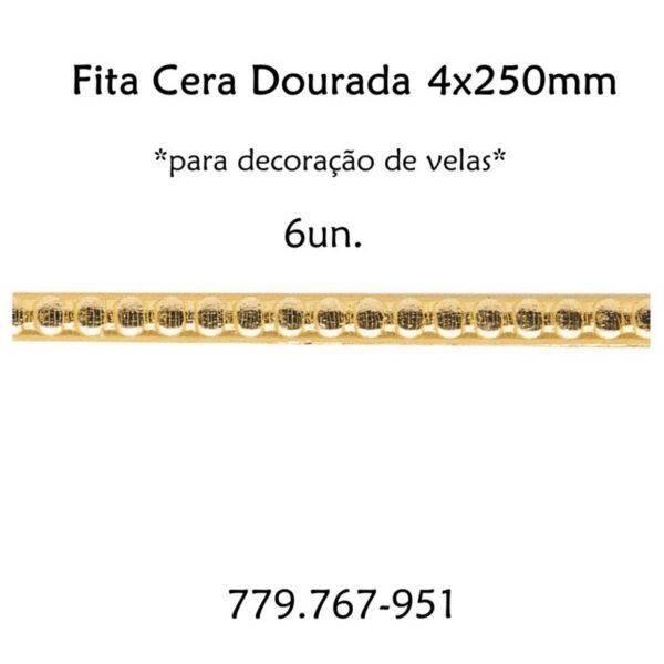 Tira de Cera Ouro 4x250mm 6 Fitas