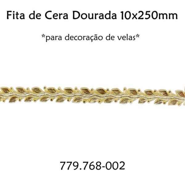 Tira de Cera Ouro 10x250mm