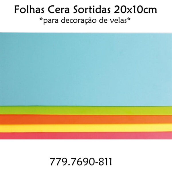 Folha Cera 5 Cores Primavera 20x10cm