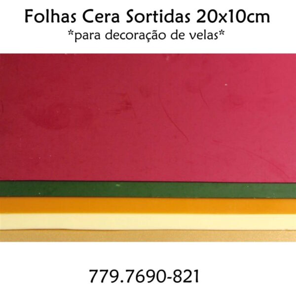 Folha Cera 5 Cores Natural 20x10cm