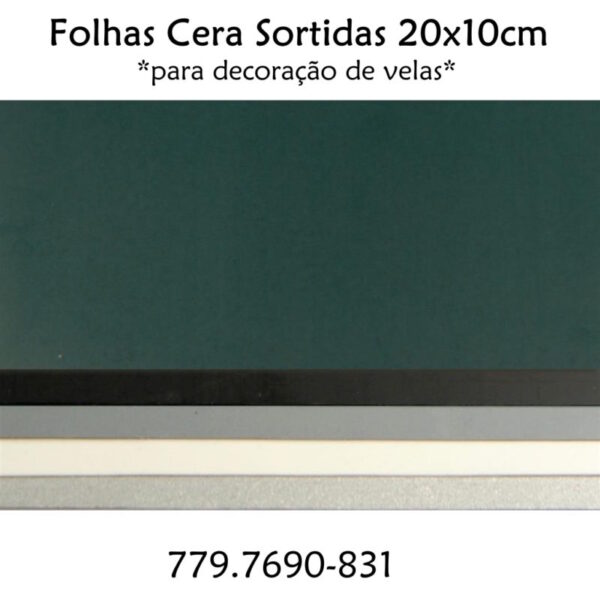 Folha Cera 5 Cores Black 20x10cm