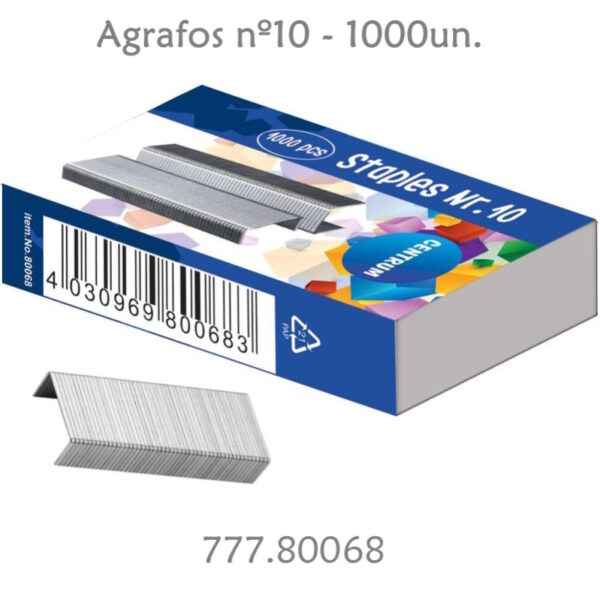 Agrafos Centrum nº10 - cx.1000un.