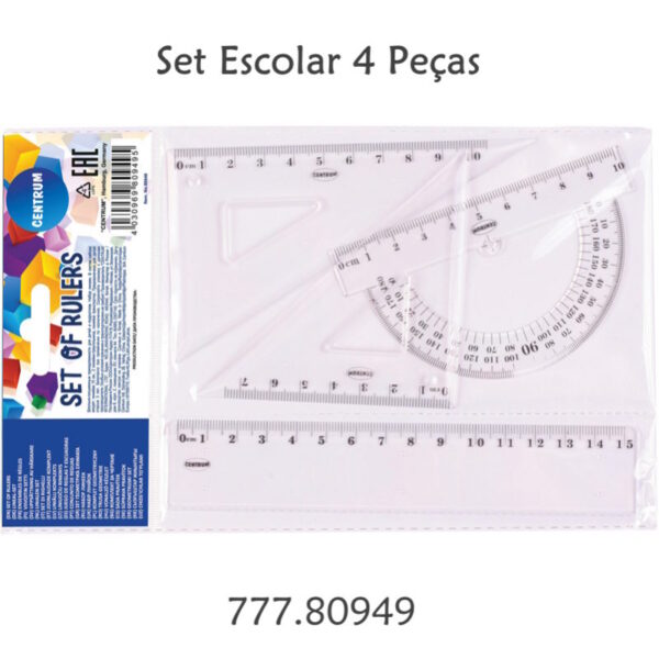 Set Escolar PVC  Centrum 4 Peças
