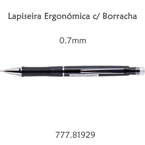 Lapiseira Ergonómica c/ Borracha 0.7mm Cx.36un.