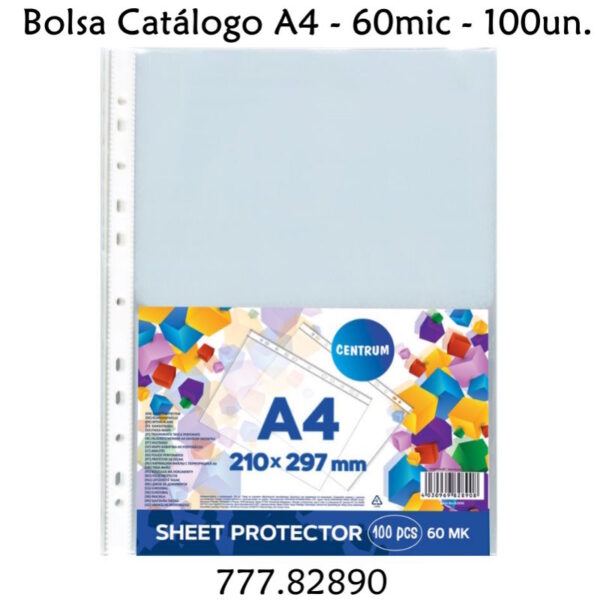 Bolsa Catálogo A4 Centrum 60mic - 100un.