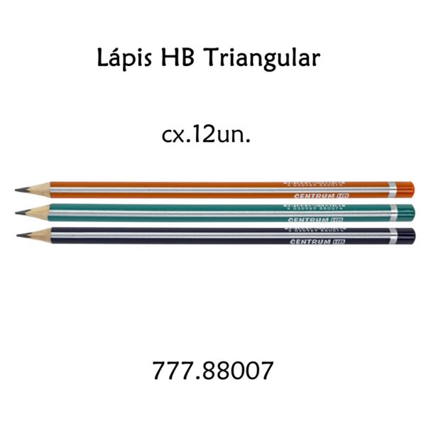 Lápis HB Triangular Centrum Cx.12un.