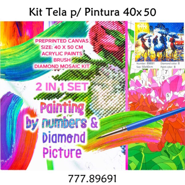 Kit Tela p/ Pintura Centrum 40x50cm