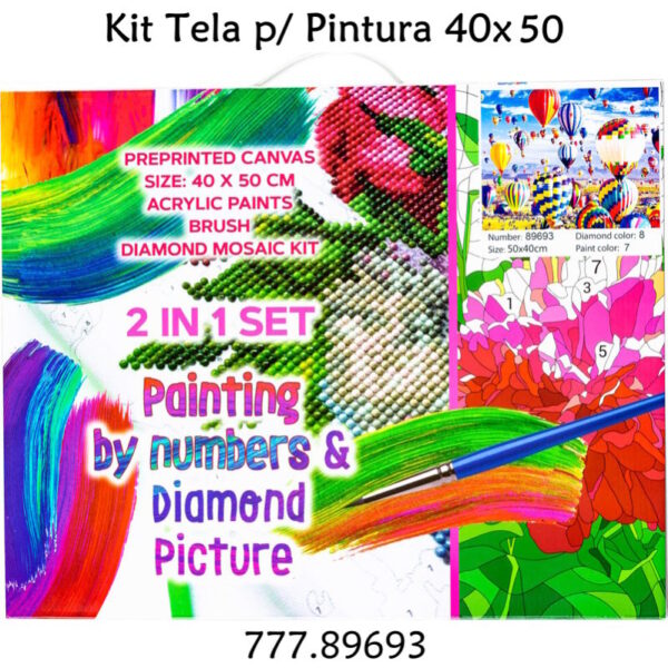 Kit Tela p/ Pintura Centrum 40x50cm