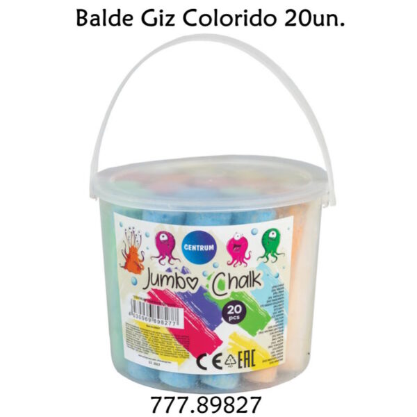 Balde Giz Colorido Centrum 20un.
