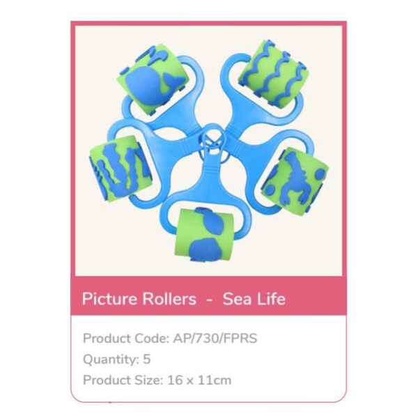 Rolos de Pintura "Vida Marinha" 5un.