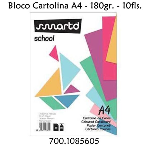 Bloco Cartolinas A4 - 10fls. - 180gr.