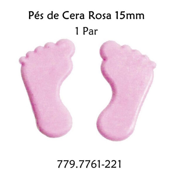 Pés Cera Rosa 15mm 1Par