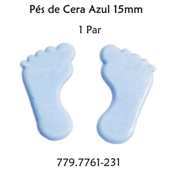 Pés Cera Azul 15mm 1Par