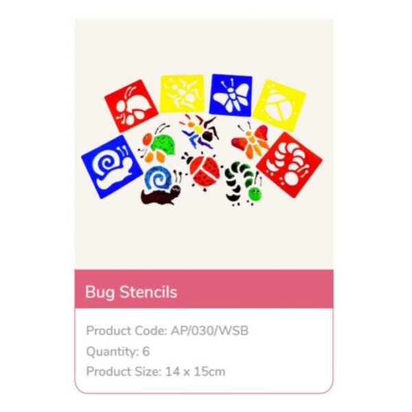 Stencil Infantil Insetos 6un.