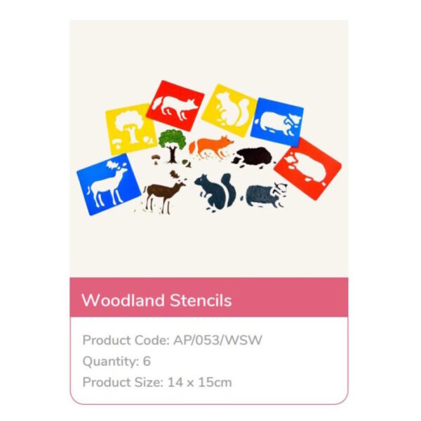 Stencil Infantil Floresta 6un.