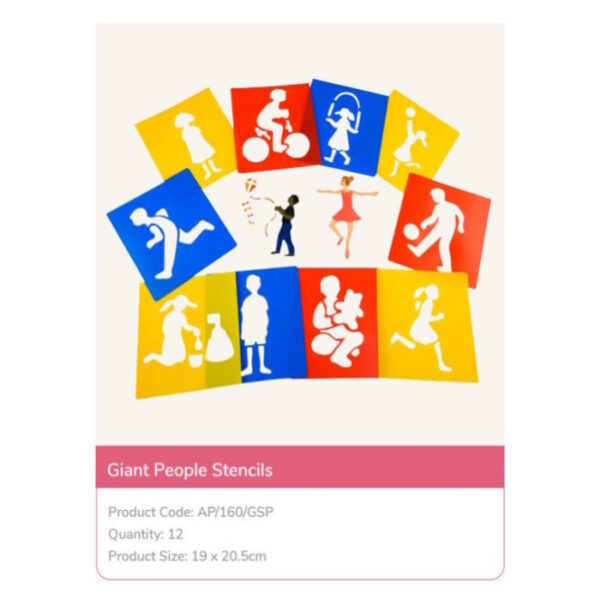 Stencil Infantil Pessoas 12un.