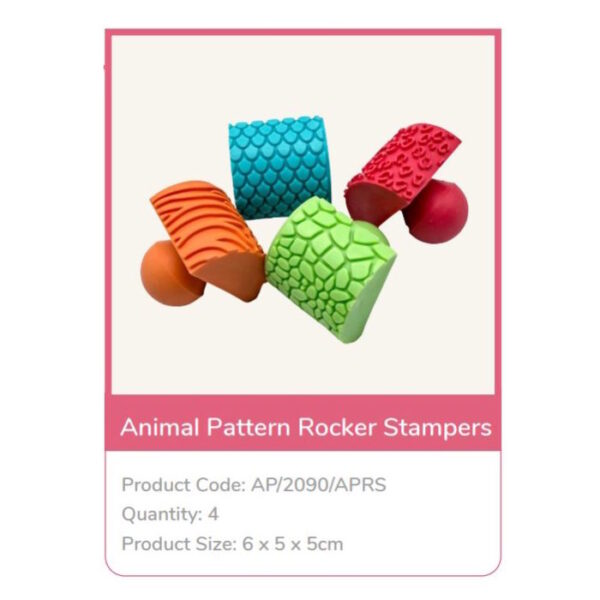Carimbos Textura Animais 4un.