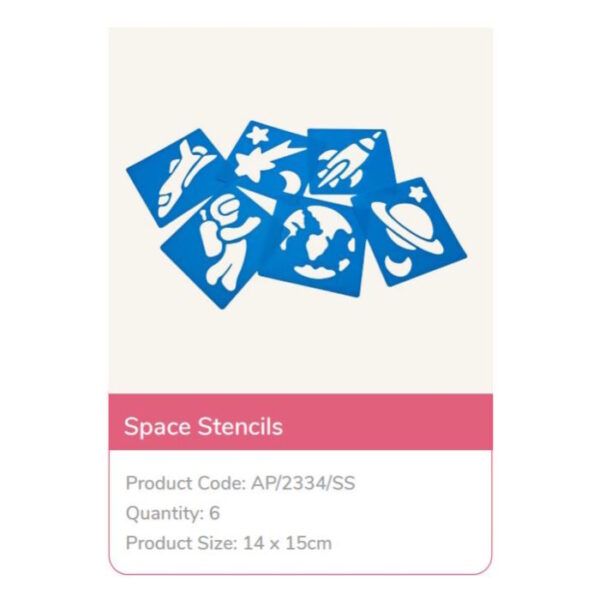 Stencil Infantil Espaço 6un.