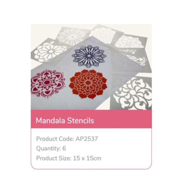 Stencil Mandala 6un.