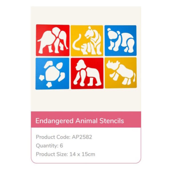 Stencil Infantil Animais 6un.