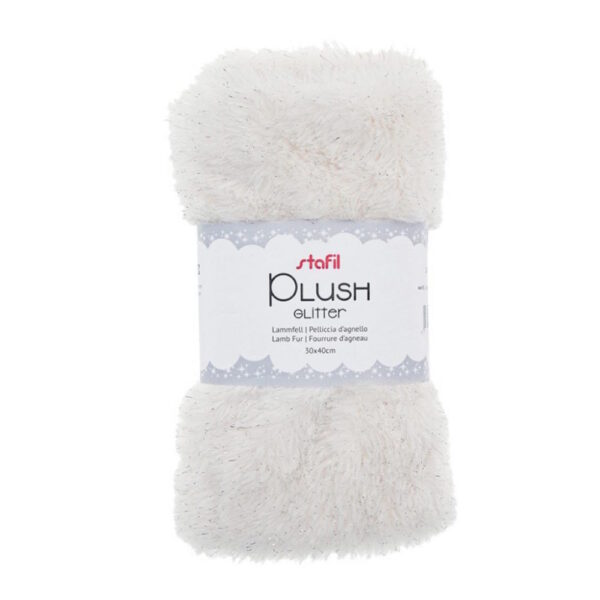 Plush Glitter Branco 30x40cm