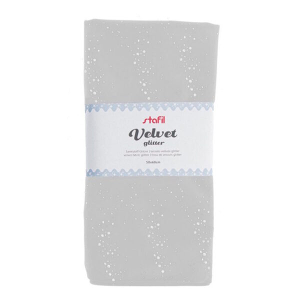 Veludo Glitter Branco 50x68cm