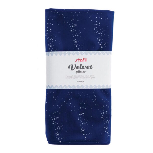 Veludo Glitter Azul 50x68cm