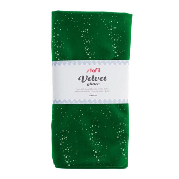 Veludo Glitter Verde 50x68cm