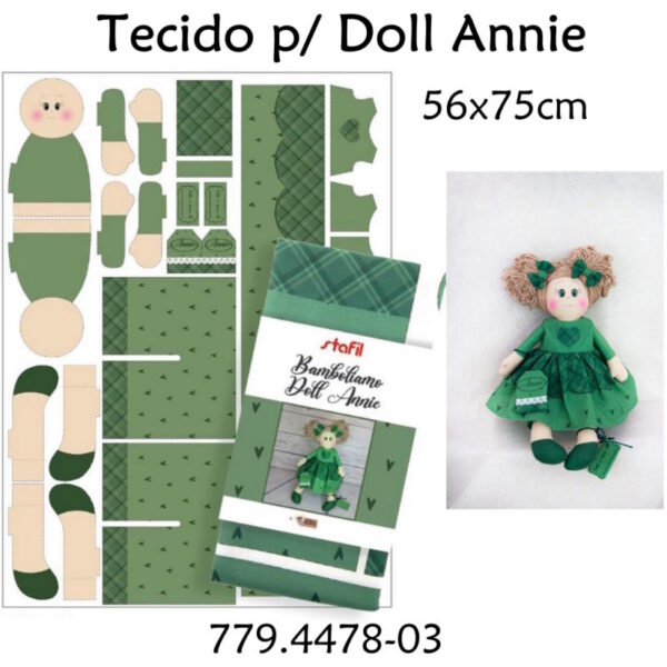 Tecido p/ Doll Annie 56x75cm
