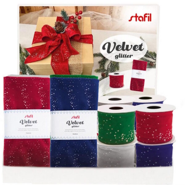 Veludo Glitter Exp. c/24 Fitas e 36 Tecidos 50x68