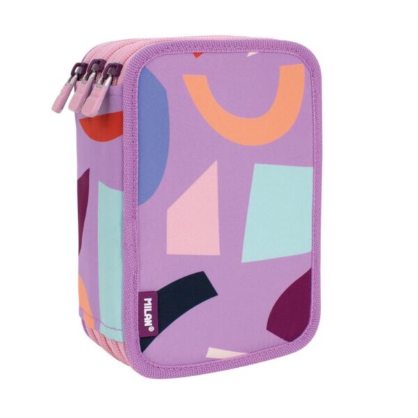 Estojo Fun Triplo c/ Conteúdo 195x130x75mm Milan