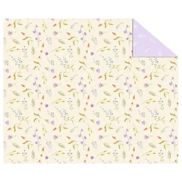 Cartolina Fantasia Creme c/Flores 495x680mm - 300gr.