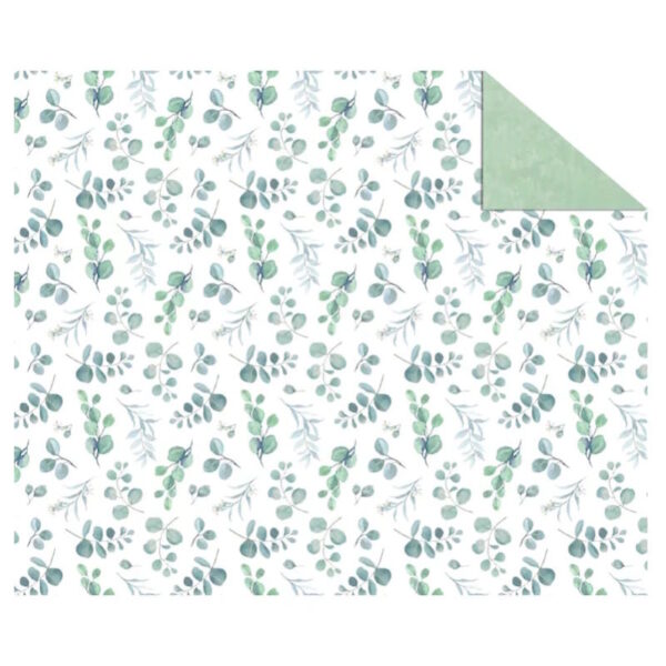 Cartolina Fantasia Verde c/Flores 495x680mm - 300gr.