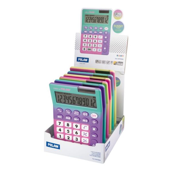 Calculadora Sunset 12 Digítos Milan Cx.6un.