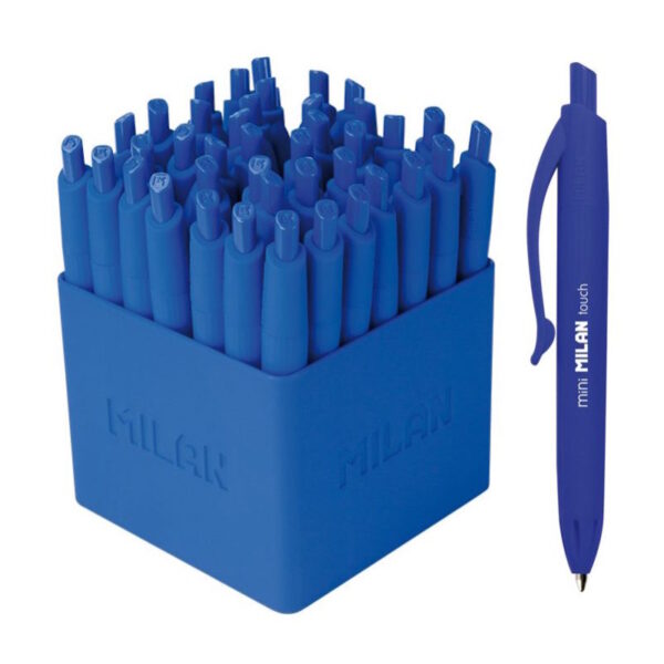 Esferográfica Mini Azul P1 Touch Milan Cx. 40un.