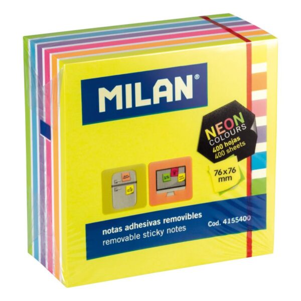 Bloco Notas Adesivo Neon Colours 400fls x 76x76mm