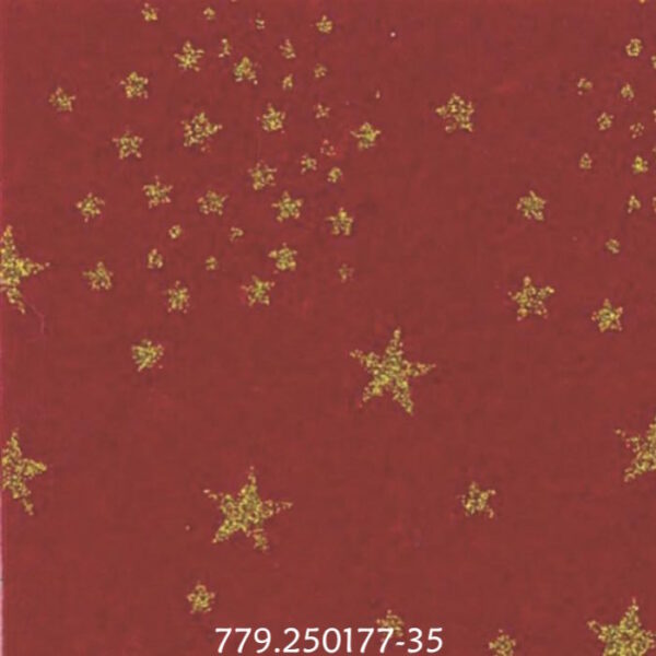 Feltro 30x40cm Glitter Stars dark Red